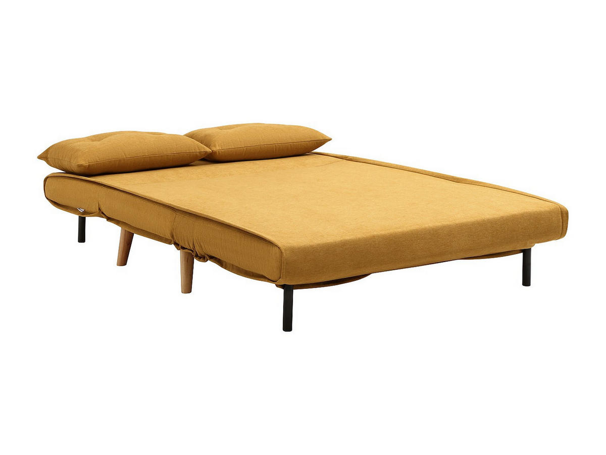 SCHLAFSOFA - 2 Personen - stoff - senffarben Valerio - Dunkelgelb, Holz/Textil (120/74/74cm) - Vente-Unique