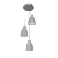 HÄNGELEUCHTE Dong Komposition - Grau, Metall (35/35/22cm) - Lumicom