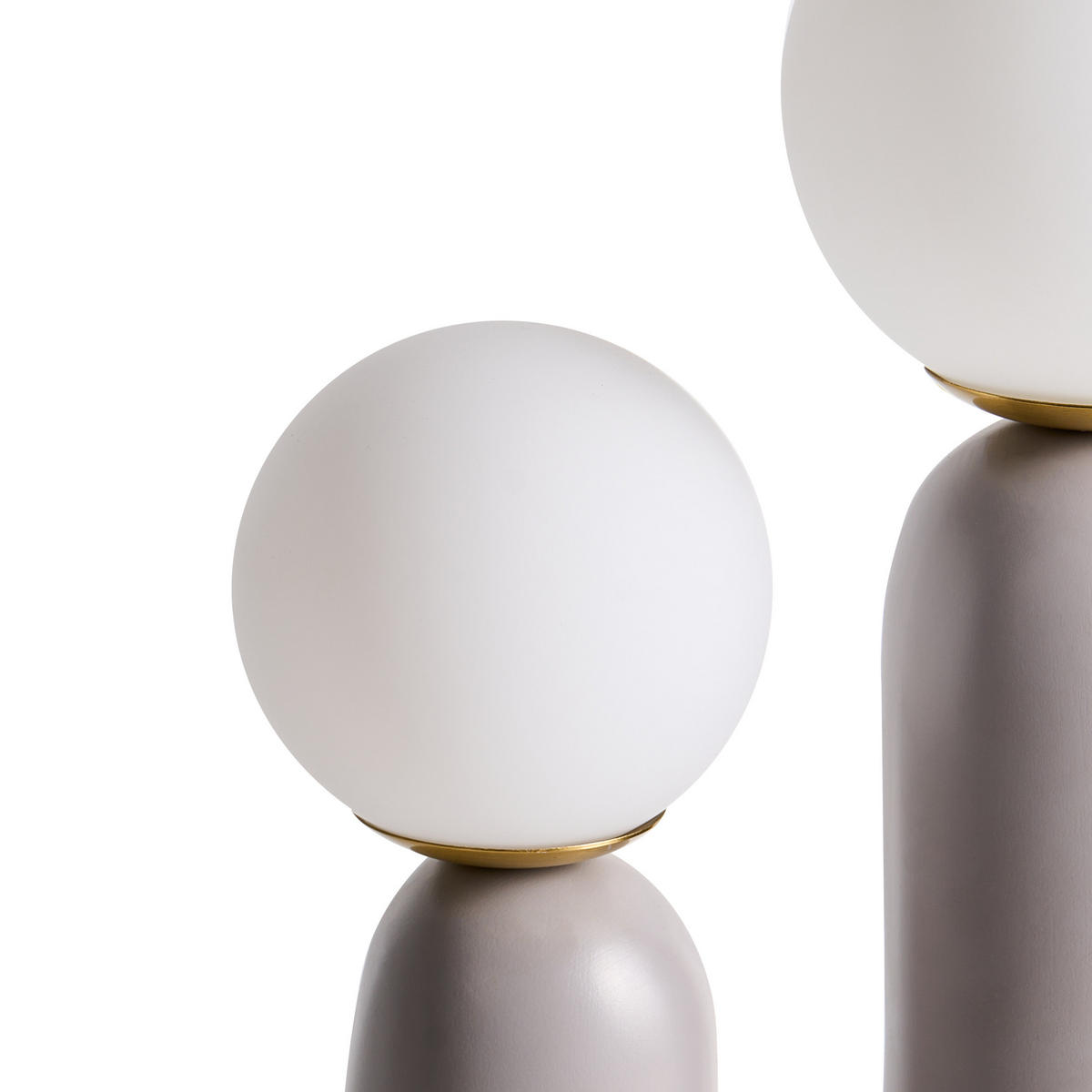 TISCHLAMPE Grau Tulun - Weiß/Grau, Kunststoff (16/16/40cm) - Beliani