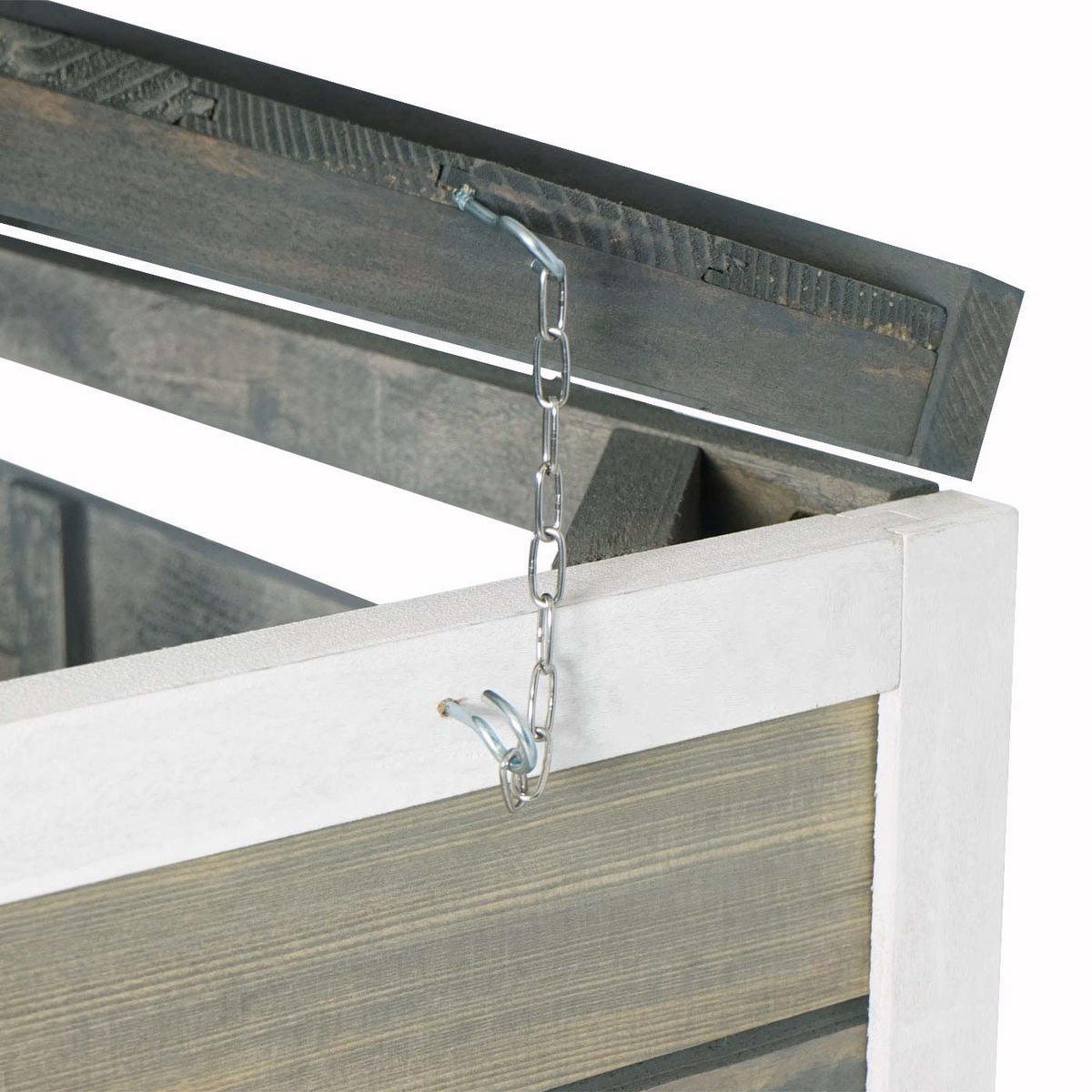 MÜLLTONNENBOX XL 2er-/4er HxBxT 126x158x98cm Grau-Weiß Holz - Hellgrau, Holz (158/126/98cm) - PROREGAL