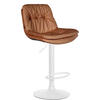 BARHOCKER Lederlook hellbraun - Hellbraun/Schwarz, Textil (46/92/54cm) - CLP