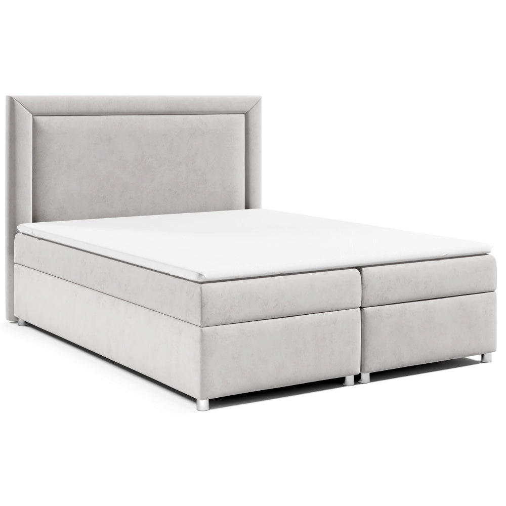 BOXBETT mit Bettkasten Trinity K-3 Bonellfederkern - Silberfarben, Holz/Holzwerkstoff (180/200cm) - Best For Home