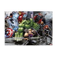 LEINWANDBILD Marvel Avengers Im Kampf - Leinwand 70x50cm - Multicolor, Holzwerkstoff (50/70cm) - Marvel