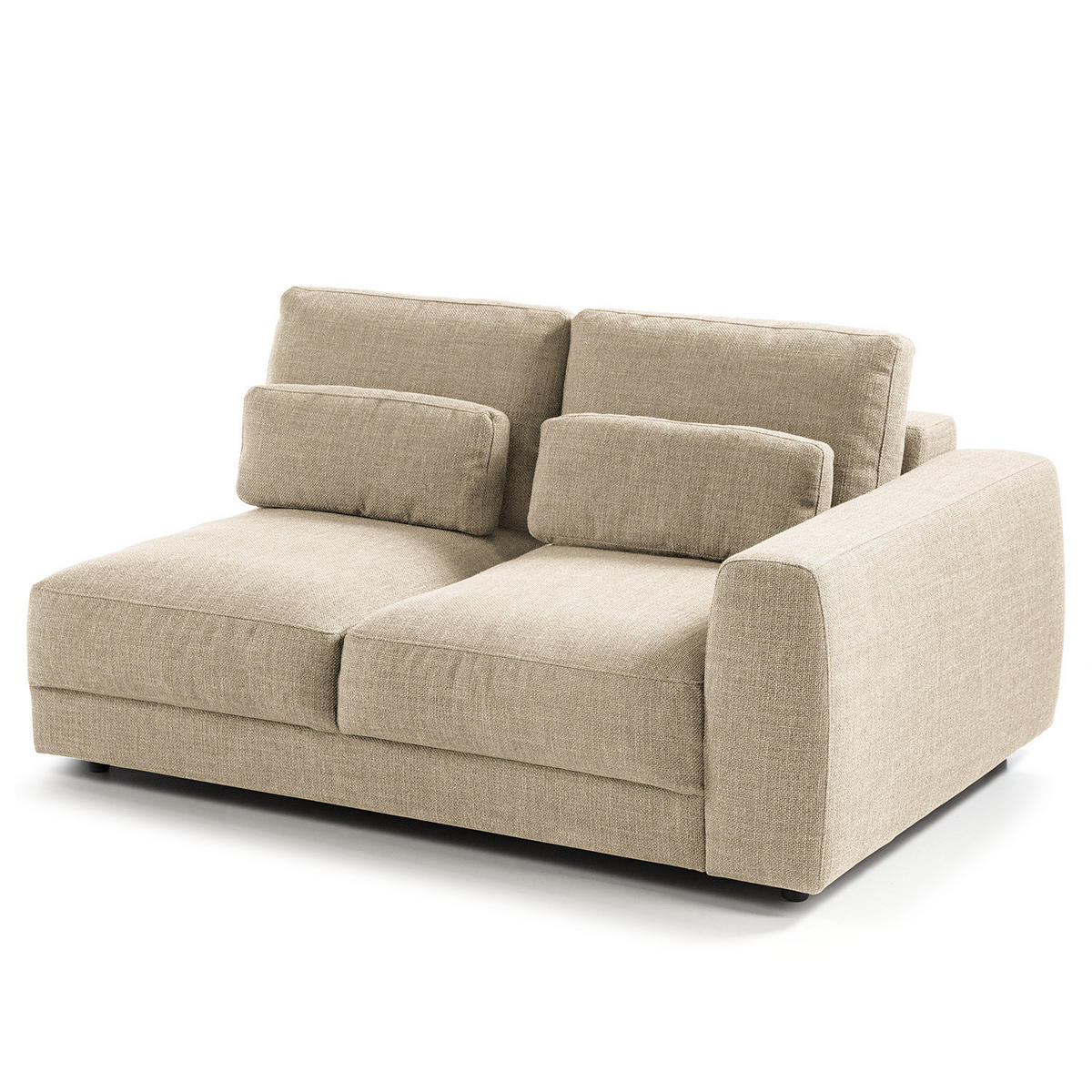 2-SITZER MODULSOFA - Beige, Textil (158/80/117cm) - home24