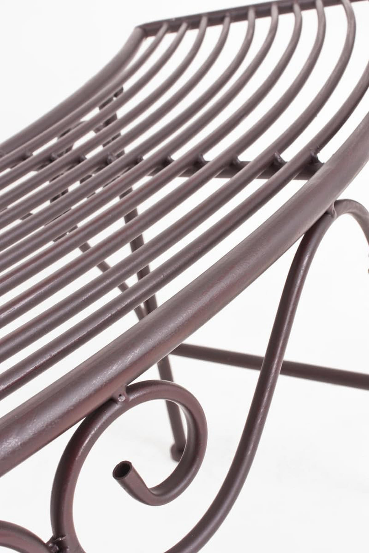 GARTENBANK Roland Bogenbank - Braun, Metall (28/47/125cm) - DELUKE