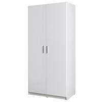 DREHTÜRENSCHRANK LUGERN 91,2/197,6/53,6cm 2-türig Weiß - Weiß, Holzwerkstoff (91.2/197.6/53.6cm) - MASSENO