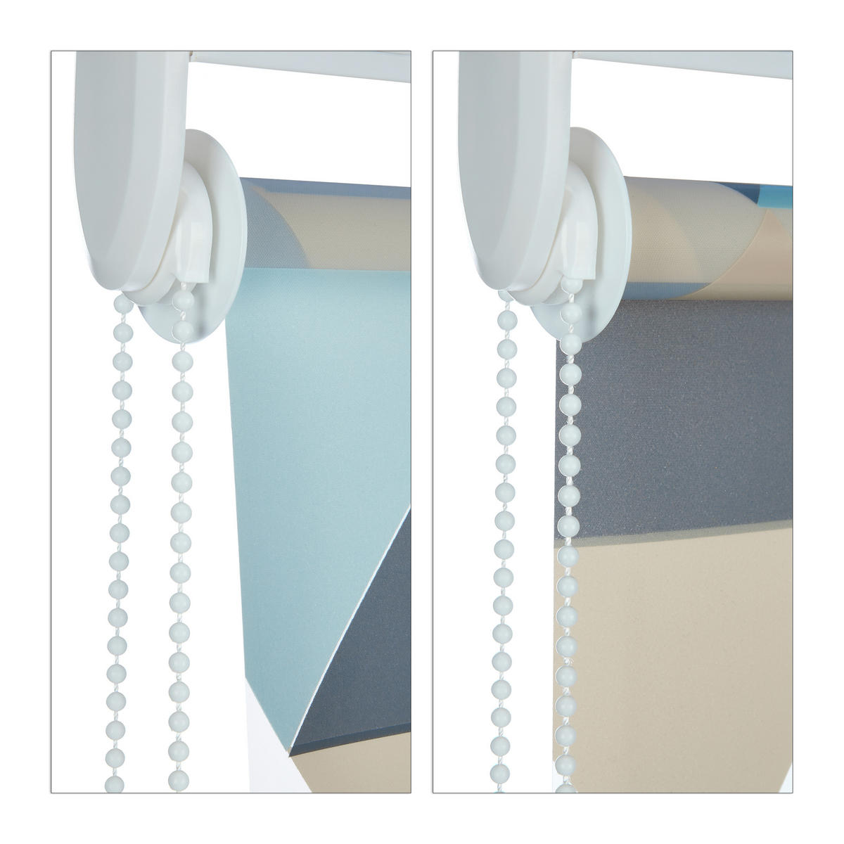 DUSCHROLLO - Multicolor, Kunststoff/Metall (80/7cm) - Relaxdays