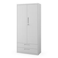 METALLSCHRANK Megan - Grau, Metall (90/195/40cm)