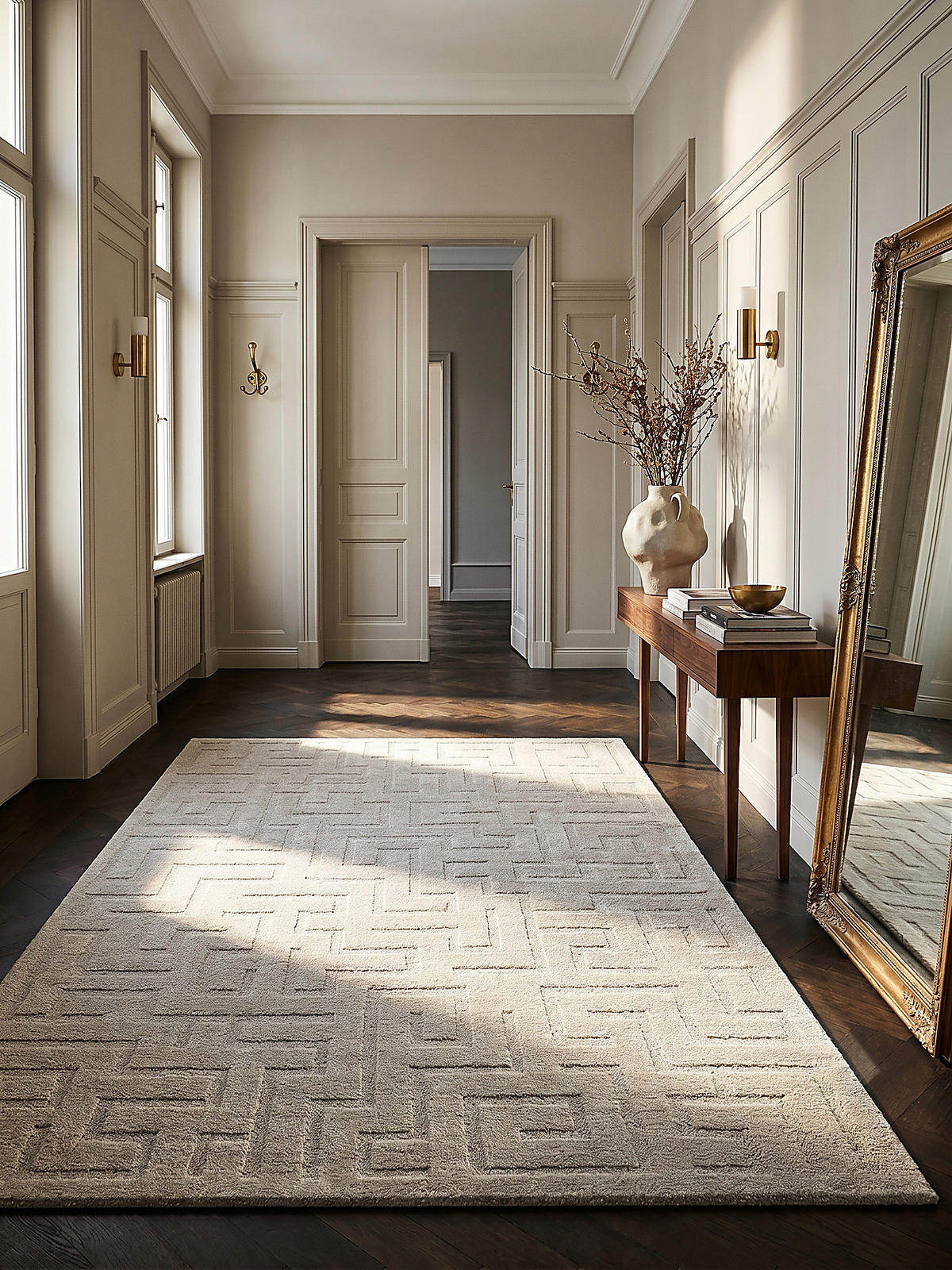 KURZFLORTEPPICH Geometrisch MUOTA Polypropylen Beige 160 x 220 cm - Beige, Textil (160/220cm) - KADIMA DESIGN