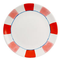 TELLER Alltagsstreifen Rosa Rot in Rot - 26cm - Rot, Keramik (26.2/26.3/3cm) - Blond Amsterdam