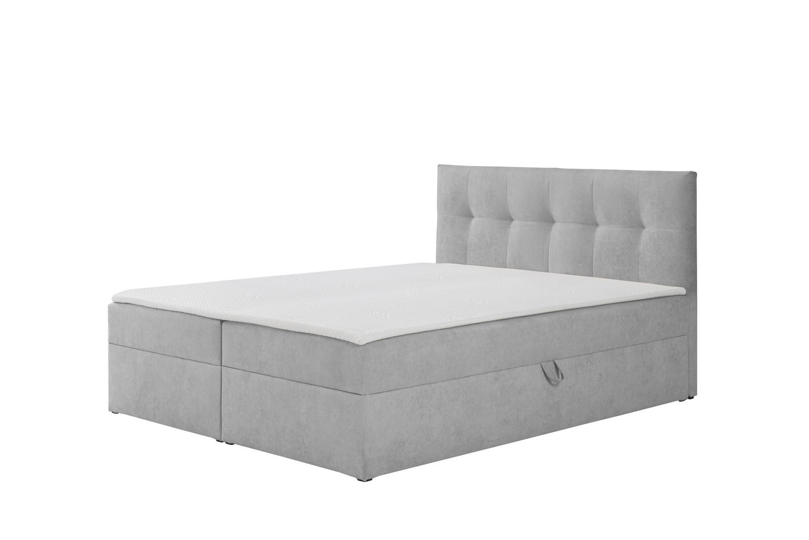 BOXBETT Toronto 160x200 Bonell-Matratze H3 und Topper - Silberfarben/Grau, Holz/Holzwerkstoff (160/200cm) - Ravio