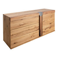 SIDEBOARD Wildeiche / Zerreiche 160x45x75 natur geölt NEW AMSTERDAM #10 - Naturfarben, Holz (160/75/45cm) - Massivmoebel24