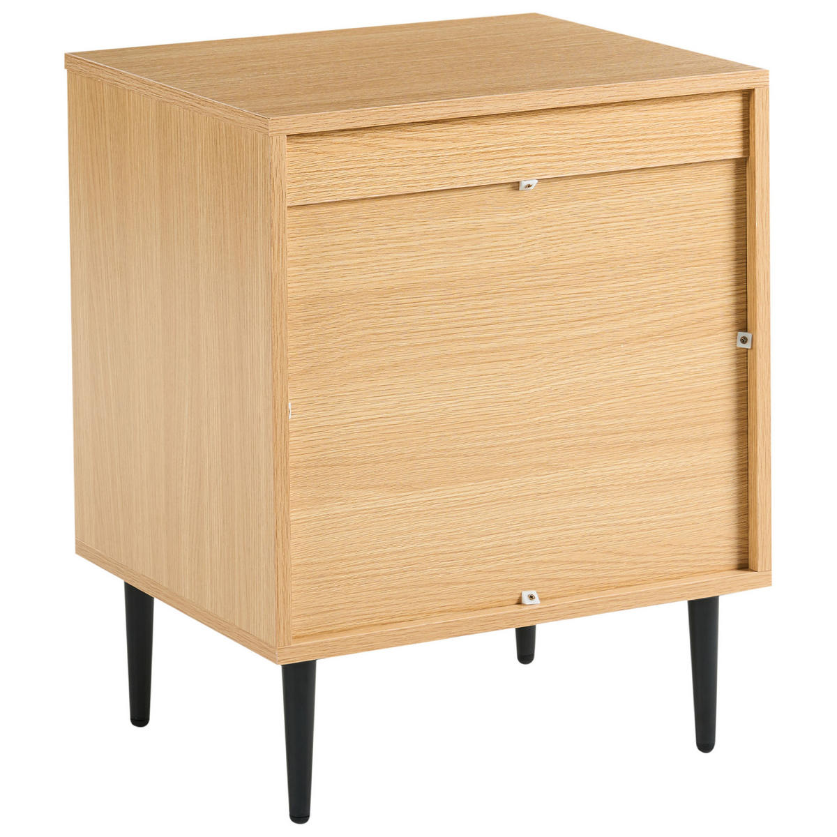 NACHTTISCH mit 2 Schubladen Hellbraun Keith - Hellbraun, Holzwerkstoff (40/48/60cm) - Beliani