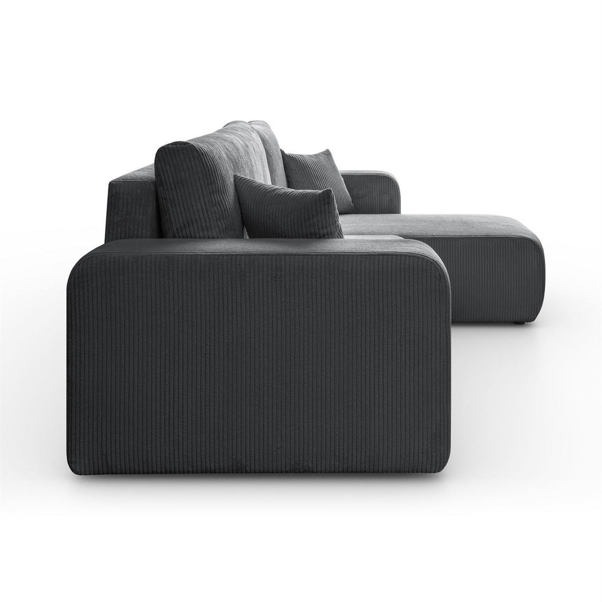 Ecksofa PRESTIGE L, Poso 60 - Grau, Textil (247/143cm) - Lookway
