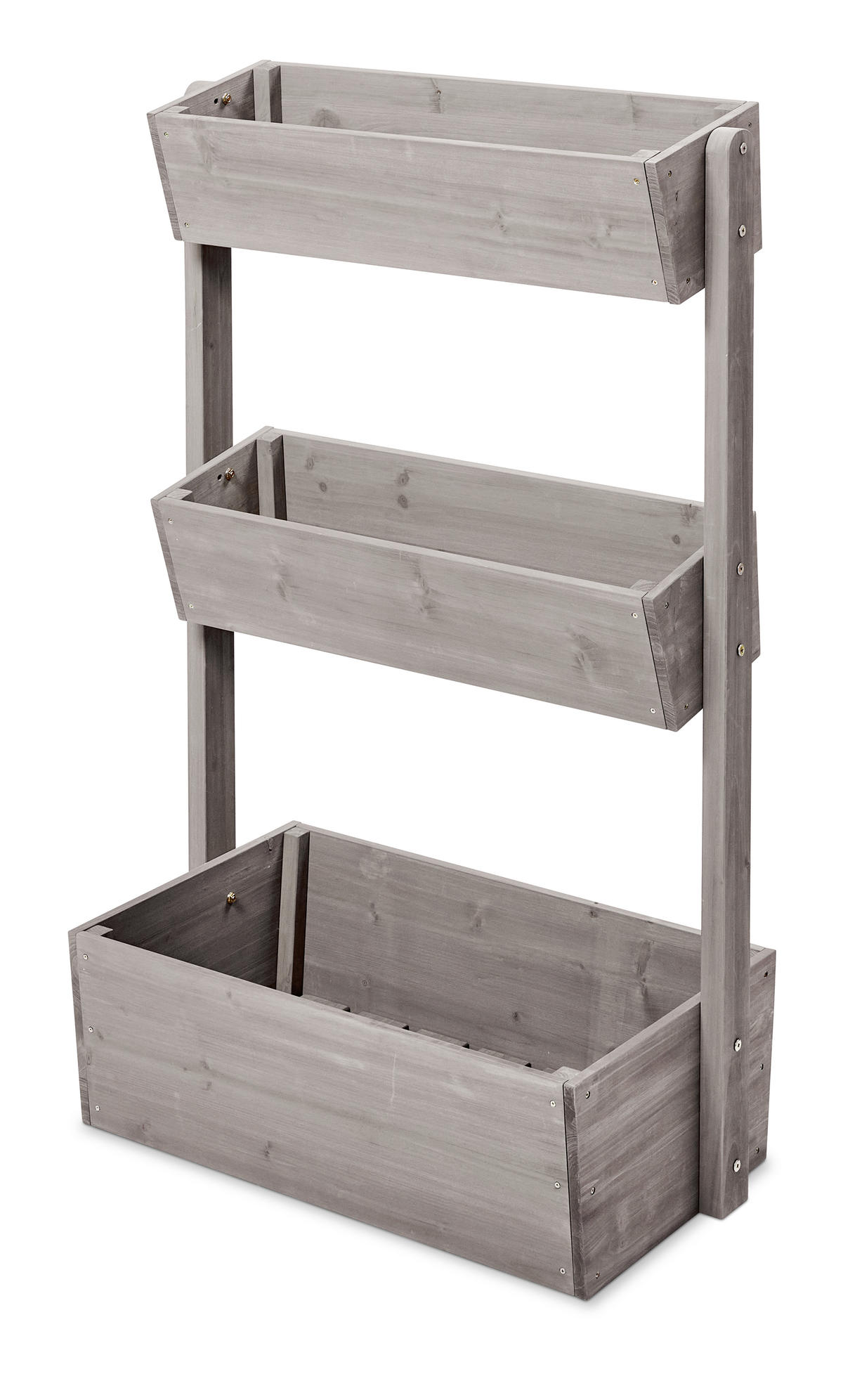 HOCHBEET FREYJA mit 3 Etagen 76*43*120 cm - Grau, Holz (76/120/43cm)
