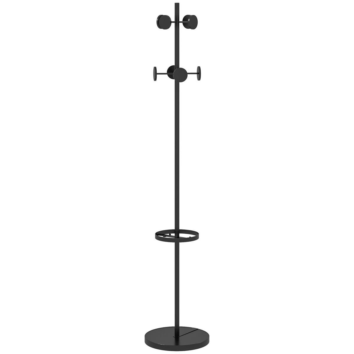 GARDEROBENSTÄNDER Schwarz 1 Stück - Schwarz, Metall (34/177/34cm) - GiPP