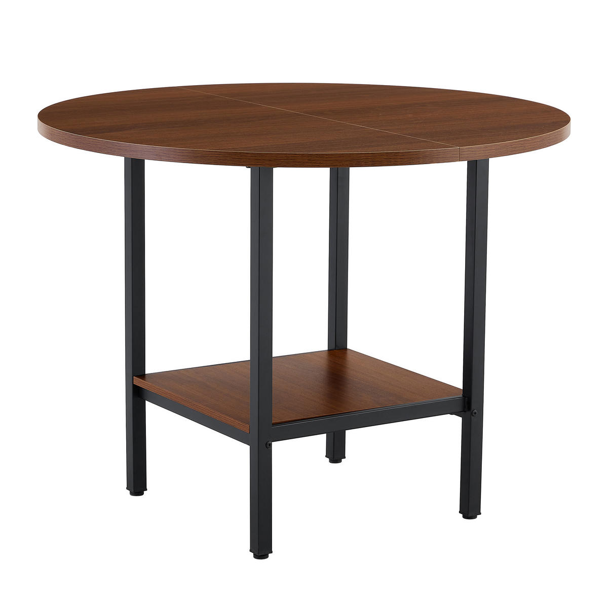 ESSTISCH 100/100/77 cm walnuss aus MDF mit Ablage - Walnussfarben, Holzwerkstoff (100/100/77cm) - OKWISH