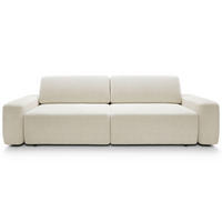 3-SITZER SOFA Baleo Creme Chenille-Bezug - Creme/Schwarz, Kunststoff/Textil (257/82/105cm) - Selsey