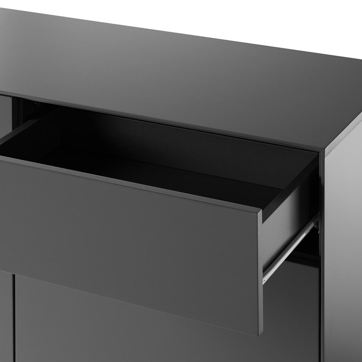 SCHUHKOMMODE mit 2 Schubladen - Eichefarben/Grau, Holzwerkstoff (110/132/38cm) - home24