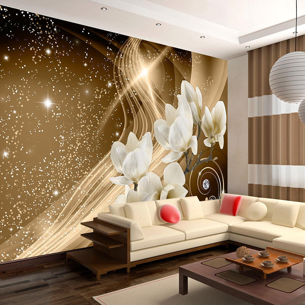 VLIESTAPETE Braun 200/140 cm - Goldfarben/Braun, Textil (200/1cm) - KUNSTLOFT