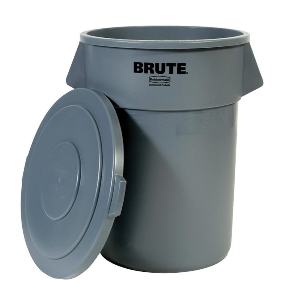 MÜLLEIMER Mit Belüftungskanälen 208,2 Liter Kunststoff Grau - Grau, Metall (67/83.3/67cm) - PROREGAL