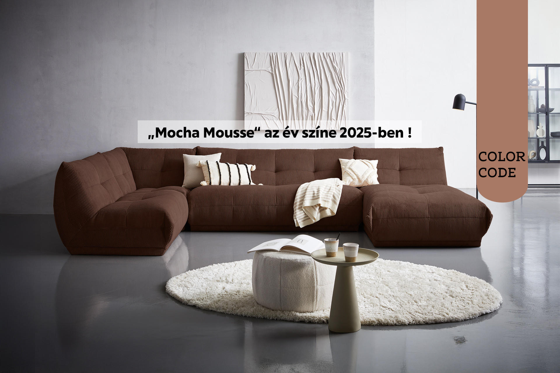 "Mocha Mousse" az év színe 2025 inspirációs kép