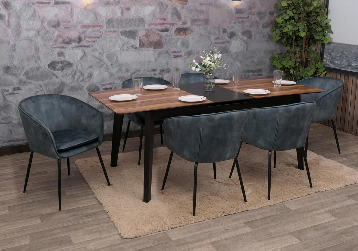 ESSZIMMERSTUHL Blau - Blau, Textil (57/79/53cm) - MCW