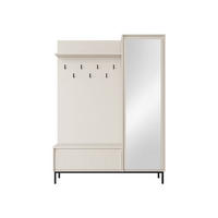 GARDEROBE-SET Ozmi 1D1K - Kaschmir/Schwarz, Holzwerkstoff/Metall (135/180/40cm) - MIRJAN24