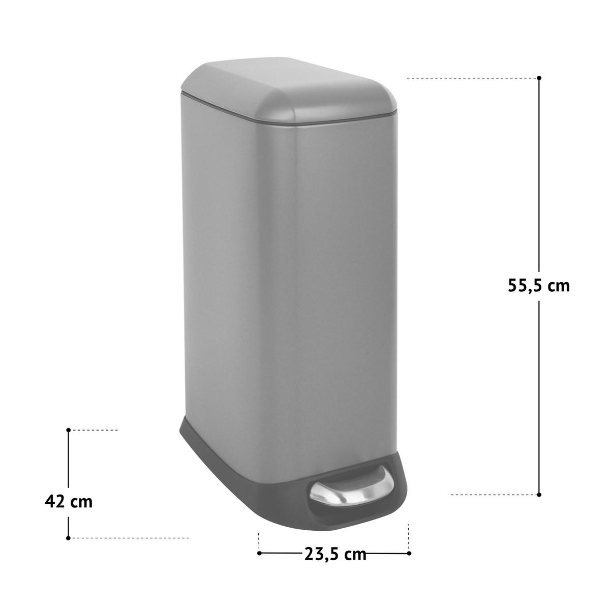 MÜLLEIMER TS20 20l Weiß - Weiß, Metall (23.5/55.5/42cm) - SVITA