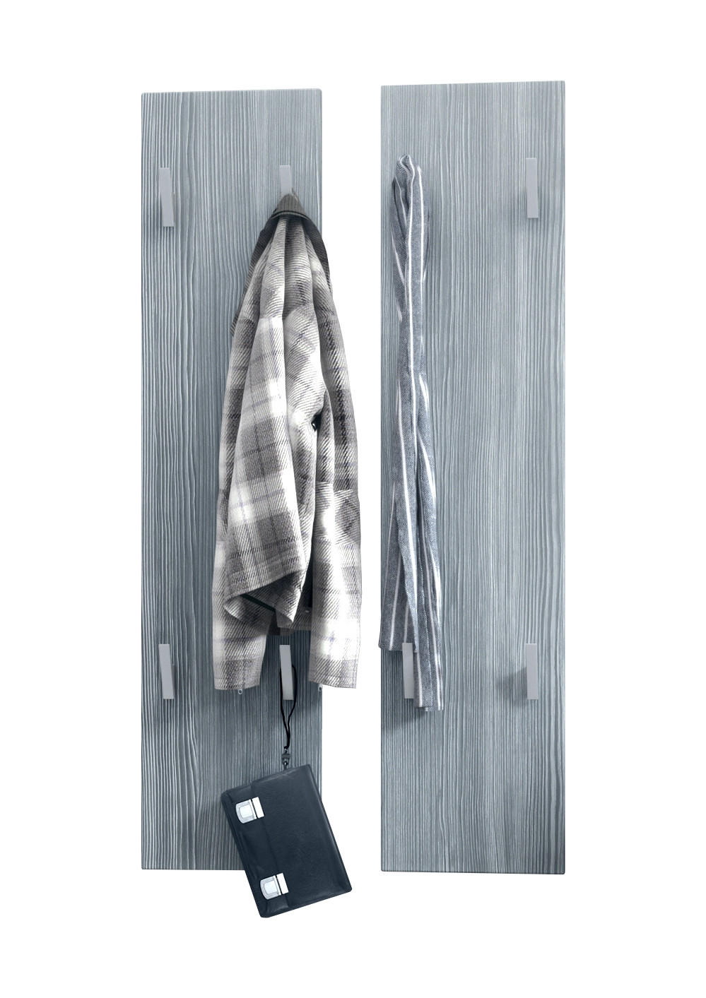 GARDEROBENPANEEL Wandpaneel Avola-Anthrazit - Anthrazit, Holzwerkstoff (120/28/2cm) - Vladon