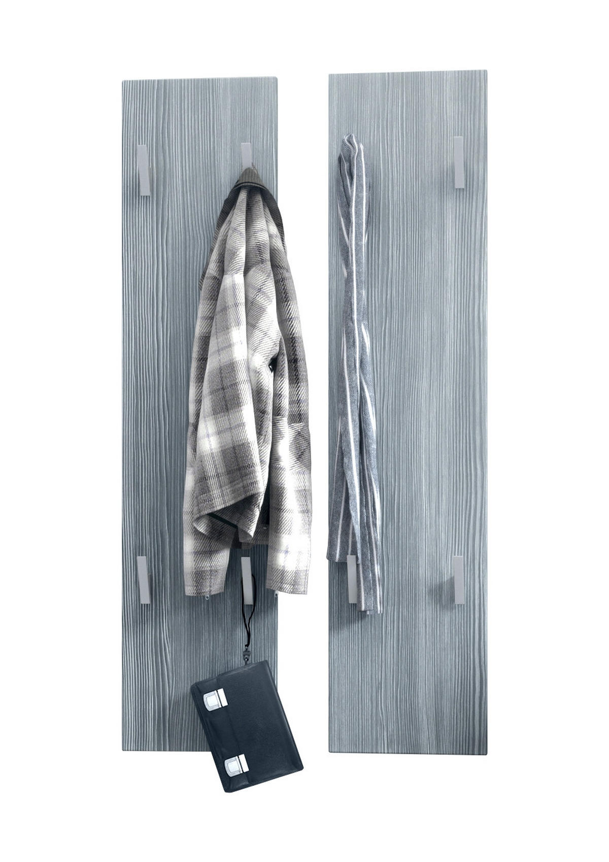 GARDEROBENPANEEL Wandpaneel Avola-Anthrazit - Anthrazit, Holzwerkstoff (120/28/2cm) - Vladon