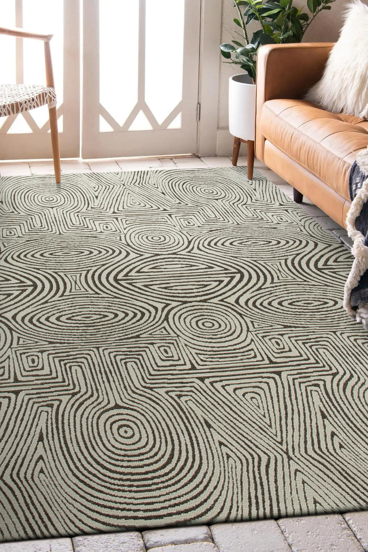 TEPPICH modern In-/Outdoor Flachgewebe HABANERO Weiß 240x340 cm - Weiß, Textil (240/340cm) - Novatrend