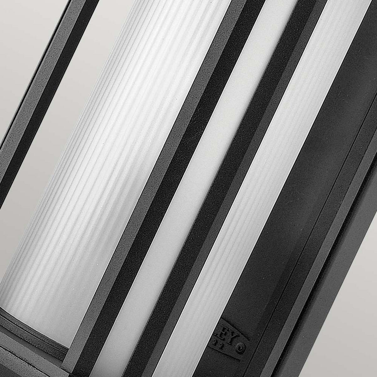 LED AUSSEN-WANDLEUCHTE Castelle Schwarz Glas - Schwarz, Glas (15.2/38.3/18cm) - Elstead Lightning