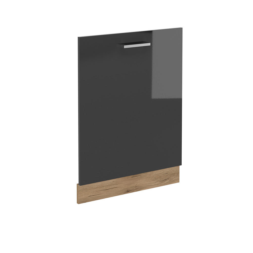 FRONTPANEL R-Line Antracit högblank 60 cm utan bänkskiva Svart högglans, Honungsek 81.8/60/1.6 cm