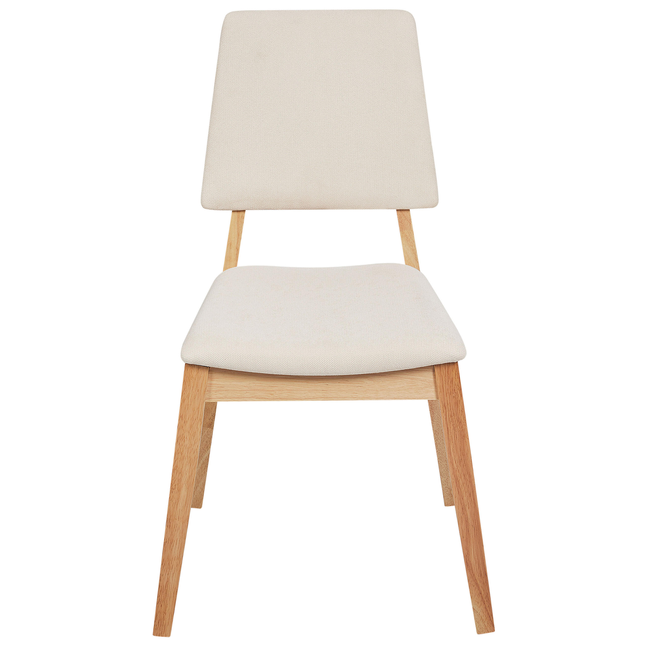 ESSZIMMERSTUHL 2er-Set Holz Helles Beige Merrill - Hellbraun/Beige, Holz (52/89/51cm) - Beliani