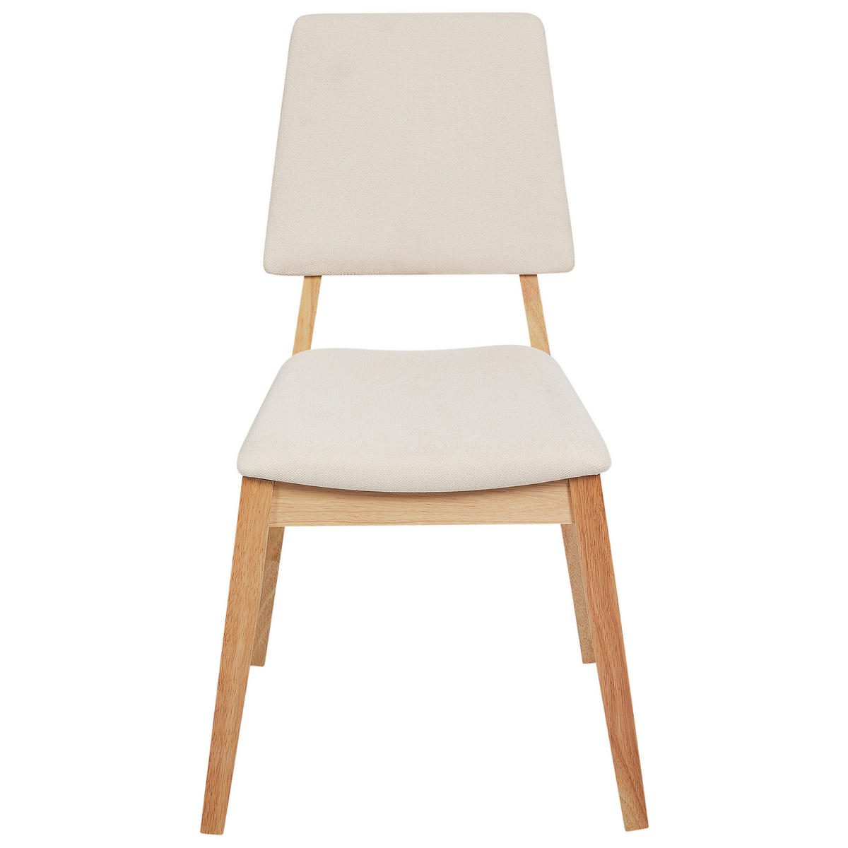 ESSZIMMERSTUHL 2er-Set Holz Helles Beige Merrill - Hellbraun/Beige, Holz (52/89/51cm) - Beliani