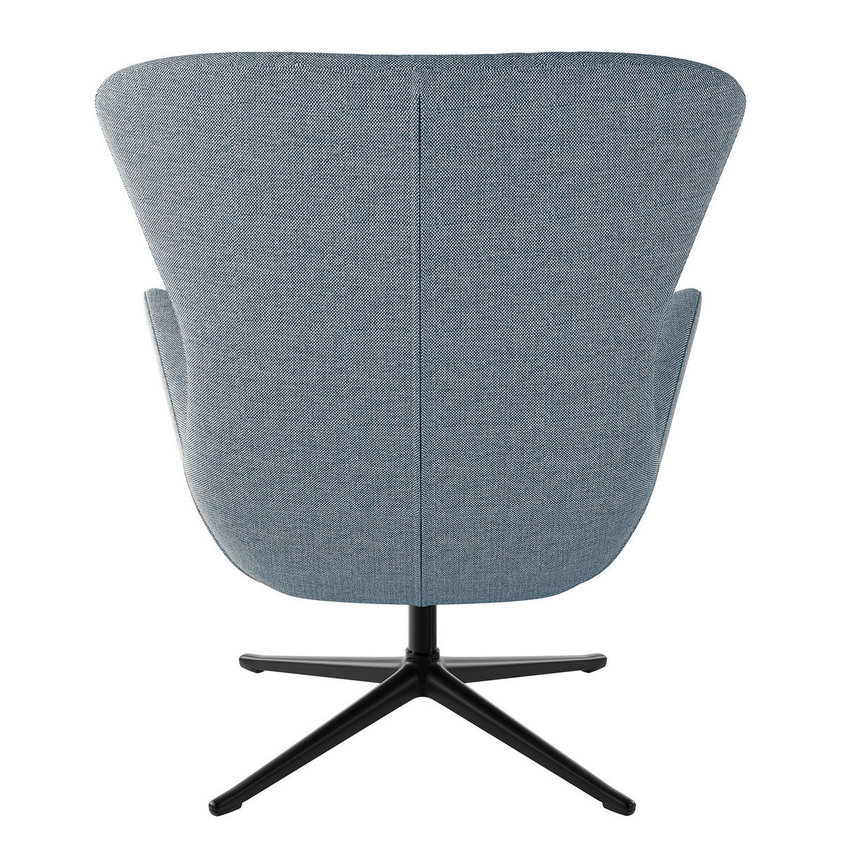 SESSEL mit Kreuzfuß - Blau/Schwarz, Textil/Metall (84/99/96cm) - home24