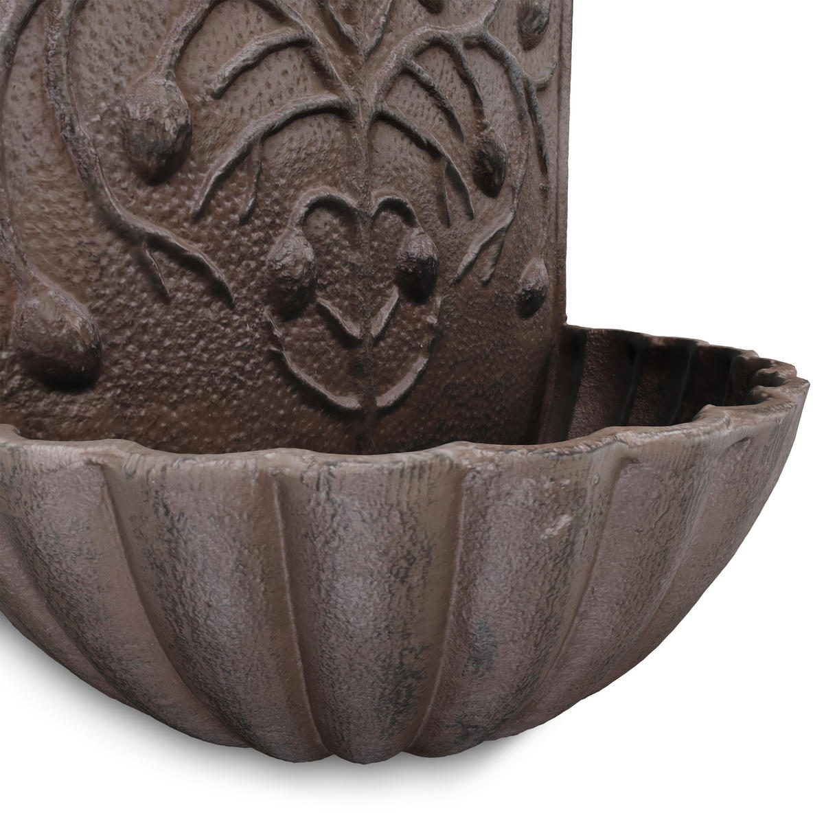 WANDBRUNNEN - Braun, Metall (15/24/40cm) - Relaxdays
