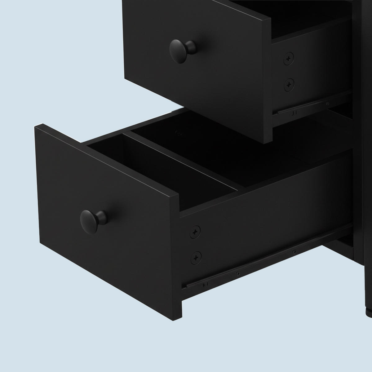 BEISTELLTISCH - Schwarz, Holzwerkstoff/Metall (60/35/61cm) - Relaxdays