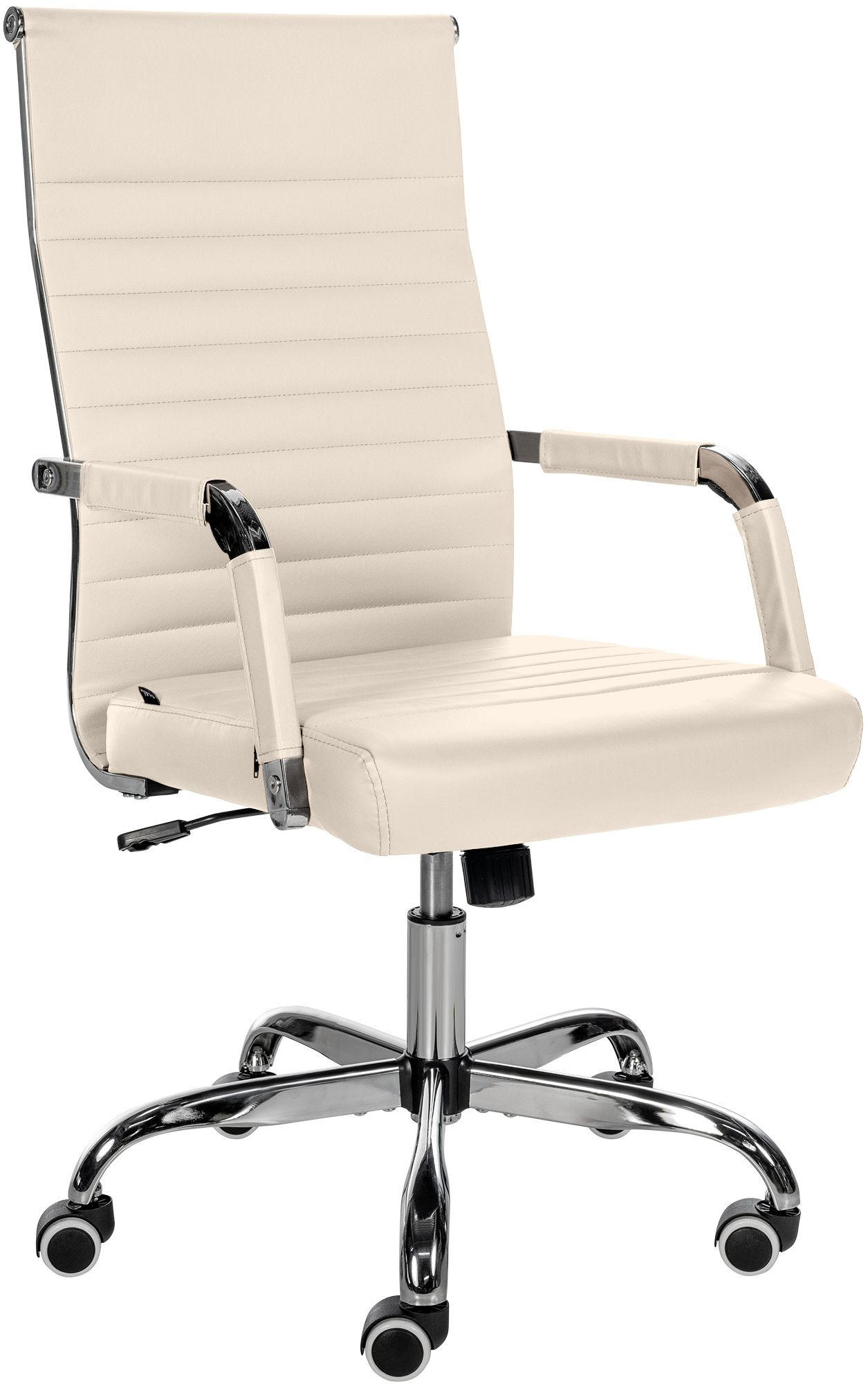 DREHSTUHL Lederlook creme - Creme, Textil/Metall (51/98/63cm) - CLP