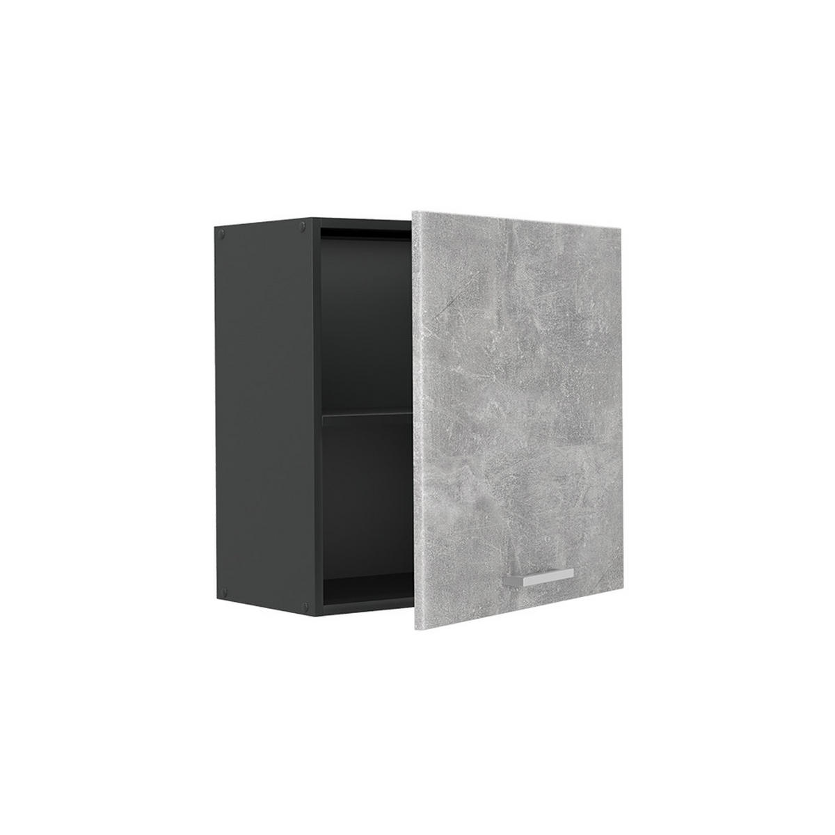 DULAP DE PERETE R-Line, beton/antracit, 60 cm cu 1 ușă - antracit/gri, compozit lemnos (60/60/31cm) - Vicco