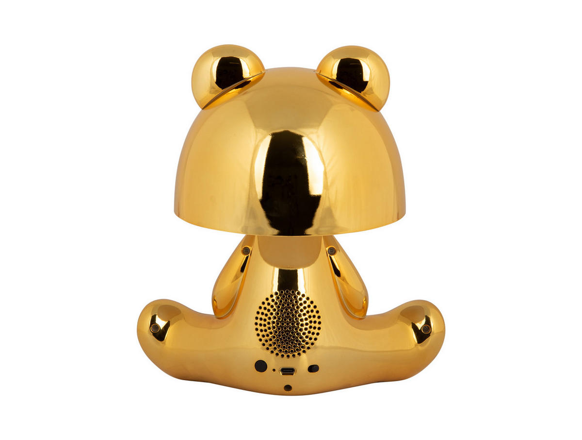 TISCHLAMPE Bear 22/17/24 cm - Goldfarben, Kunststoff (22/17/24cm) - Leitmotiv