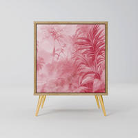 SIDEBOARD SWEET TROPICS, Eichefarben, 57,5x42x75,5 cm, Goldfarbene Metallfüße - Eichefarben/Goldfarben, Holzwerkstoff/Metall (57.5/75.5/42cm) - SpaceRebels