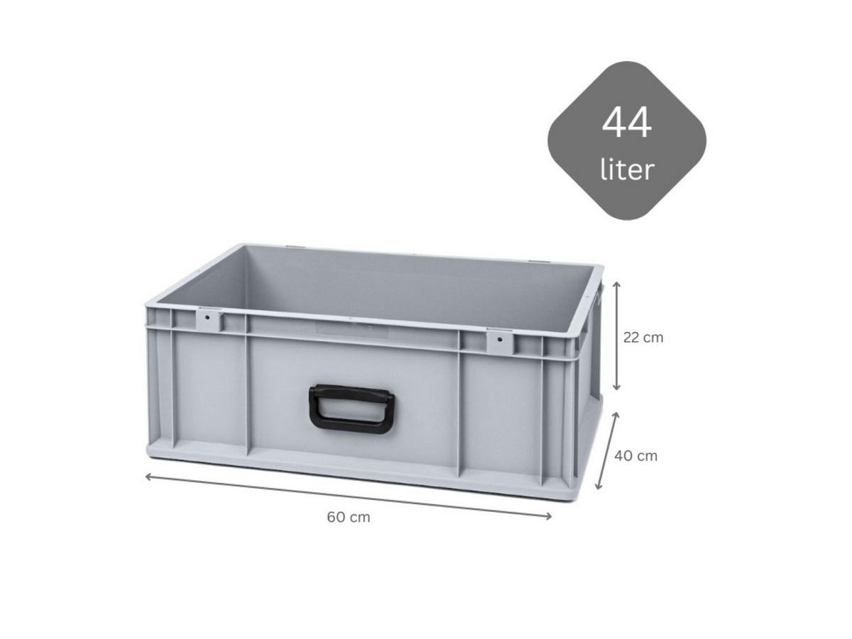 EUROBOX Nextgen Portable Uno 22x40x60cm  44 Liter - Grau, Kunststoff (40/22/60cm) - PROREGAL
