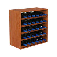 WEINREGAL Vincellar Mod 60x60x30 cm Standard Modul Für 30 Flaschen Massives Kiefernholz Braun Geölt - Braun, Holz (60/60/30cm) - PROREGAL