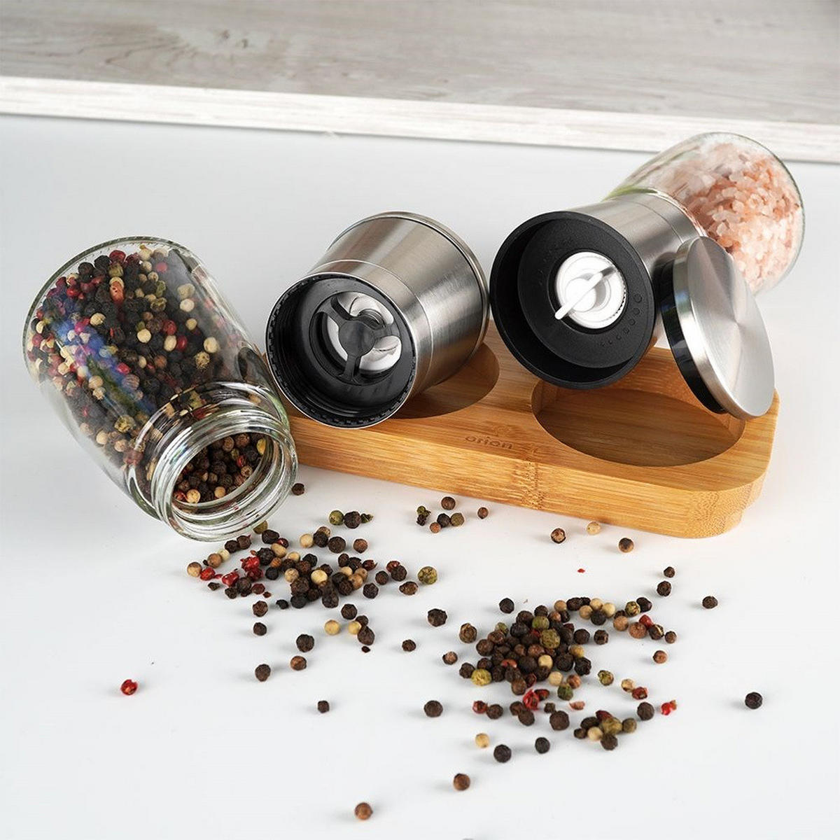 GEWÜRZMÜHLE-SET Transparent - Klar, Glas (9/14.5/17cm) - Orion 