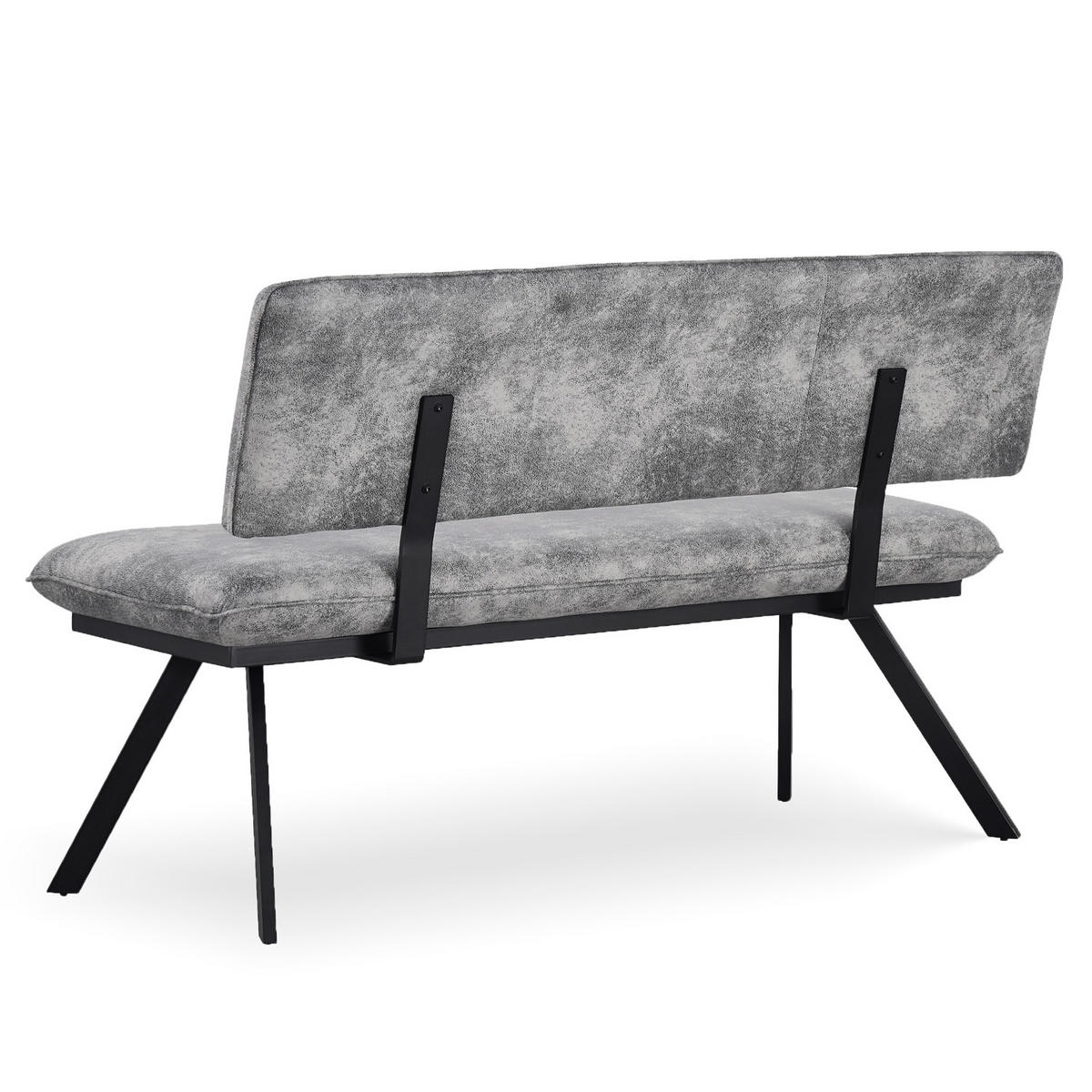 SITZBANK JUNA 160/57/86 cm Grau - Grau, Textil/Metall (160/86/57cm) - B&D Home