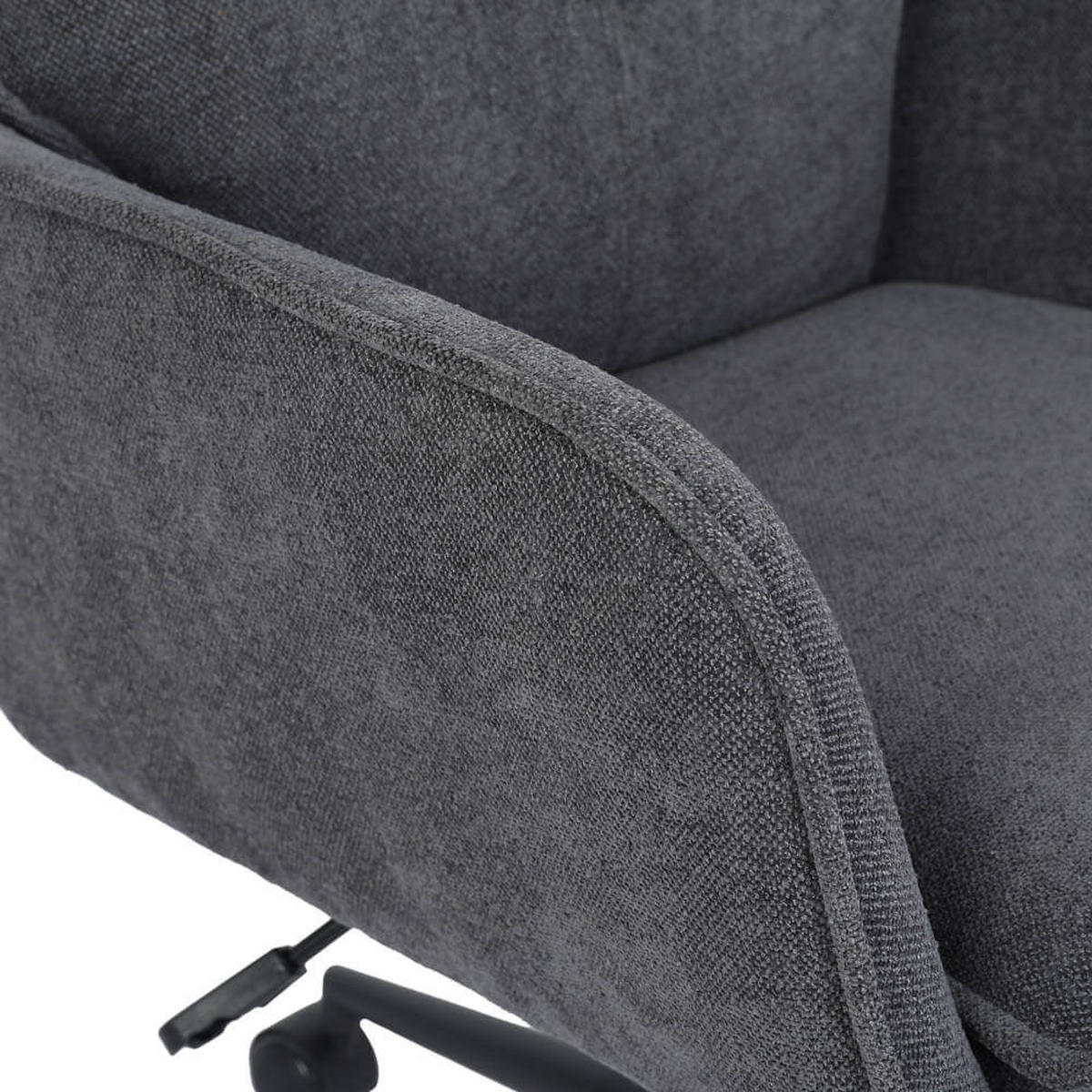 BÜROSTUHL aus Webstoff CORA - Anthrazit - Anthrazit, Kunststoff (60/100/70cm) - Home Deluxe