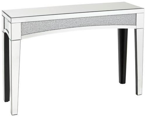 KONZOLASZTAL Üveg, faalapú anyag   120,5/81/35,5 cm  - ezüst, Trend, faalapú anyag/Üveg (120,5/81/35,5cm) - Xora