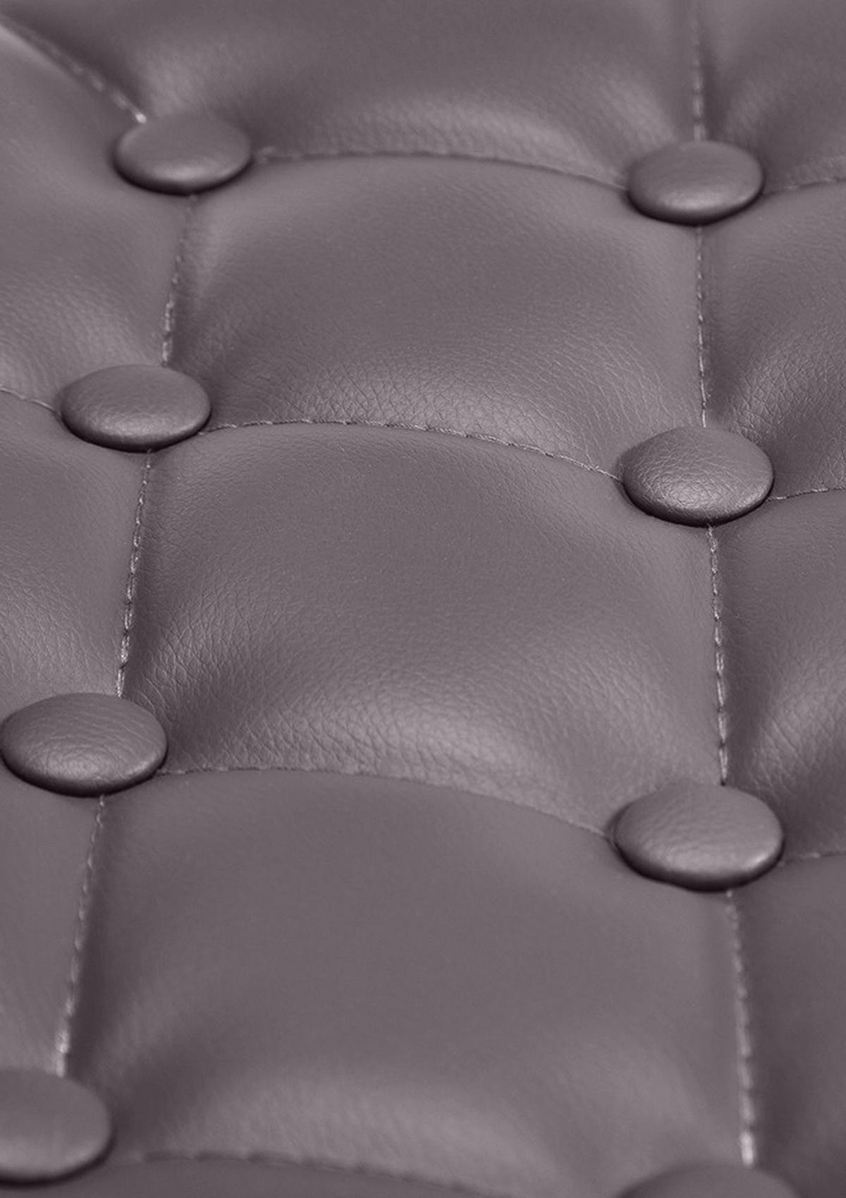BARHOCKER Lederlook braun - Chromfarben/Braun, Textil/Metall (62/103/55cm) - CLP